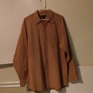 Brooks Brothers men's XL tan long sleeve button up shirt